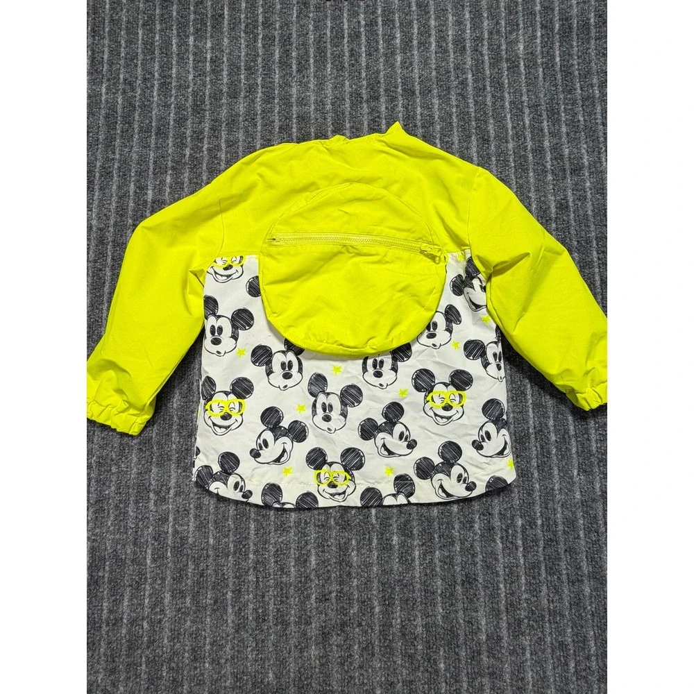 Disney Mickey Mouse Packable Rain Jacket Kids 3T Outdoors Travel Waterproof